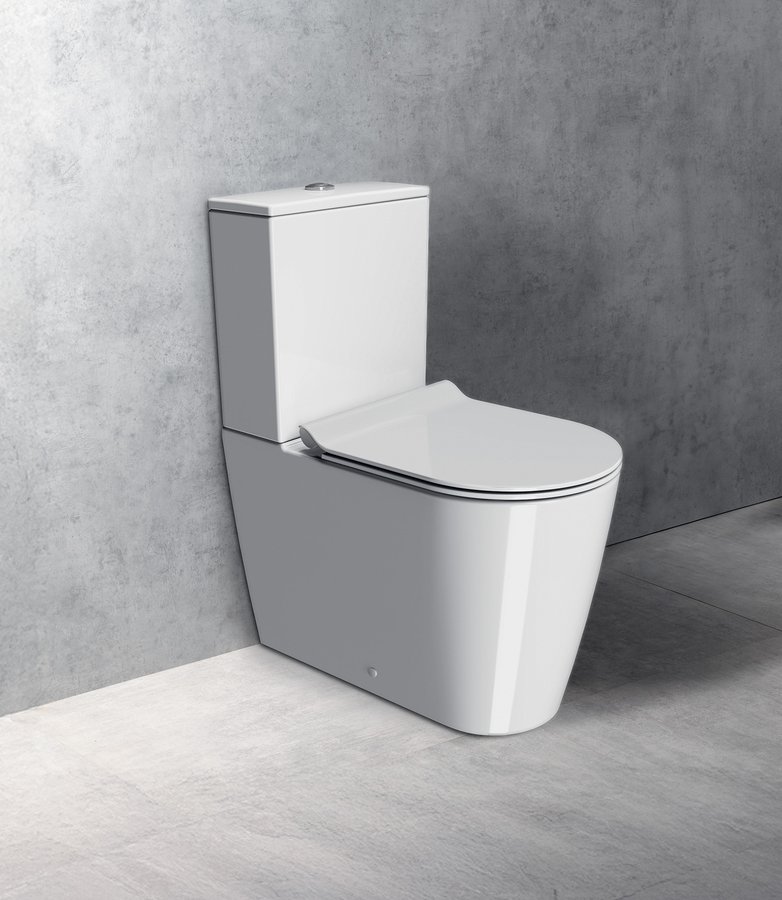 GSI KUBE X WC kombi, Swirlflush, spodní/zadní odpad, bílá ExtraGlaze 941911K