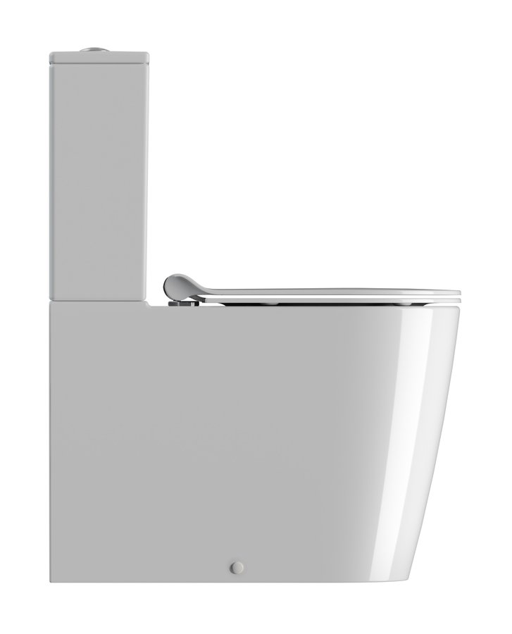 GSI KUBE X WC kombi, Swirlflush, spodní/zadní odpad, bílá ExtraGlaze 941911K