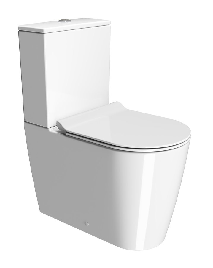 GSI KUBE X WC kombi, Swirlflush, spodní/zadní odpad, bílá ExtraGlaze 941911K