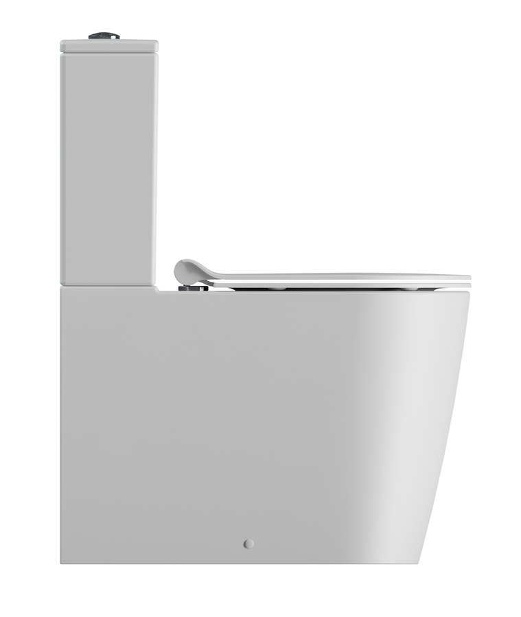 GSI KUBE X WC kombi, Swirlflush, spodní/zadní odpad, bílá dual-mat 941909K
