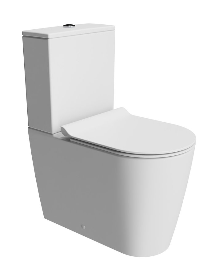 GSI KUBE X WC kombi, Swirlflush, spodní/zadní odpad, bílá dual-mat 941909K
