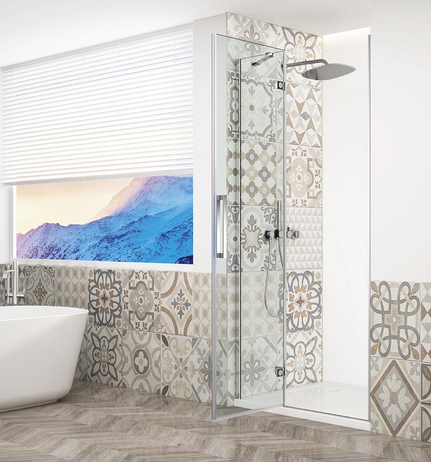 Gelco TRINITY CHROME sprchové dveře do niky 1100mm, čiré sklo, levé GT1211CL-CH