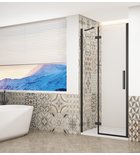 Photo: TRINITY BLACK shower door 800 mm, clear glass, left