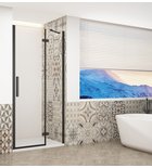 Photo: TRINITY BLACK shower door 800 mm, clear glass, right