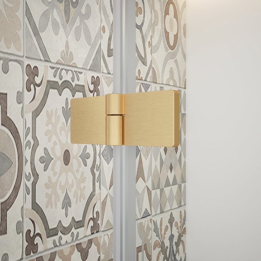 Gelco TRINITY GOLD MATT obdélníkový sprchový kout 1100x800mm, rohový vstup, matné sklo GT2280-11M-G