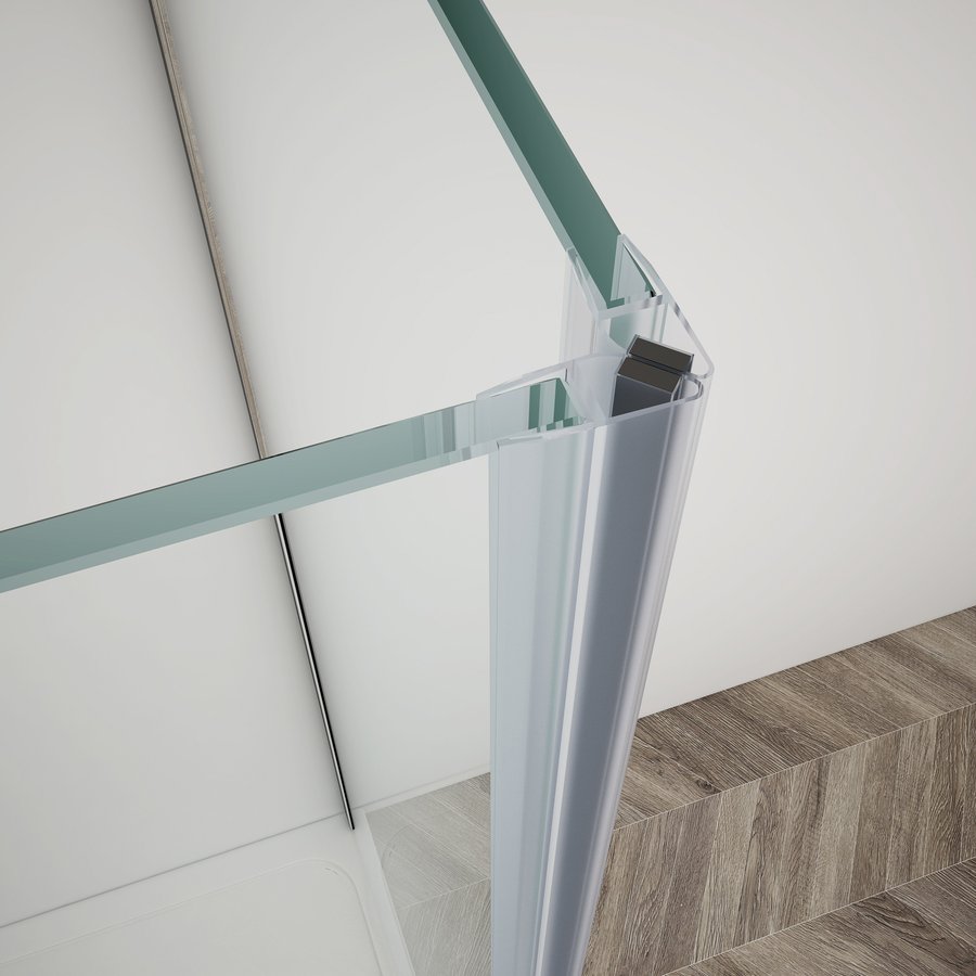 Gelco TRINITY CHROME čtvercový sprchový kout 800x800mm, rohový vstup, matné sklo GT2280-80M-CH