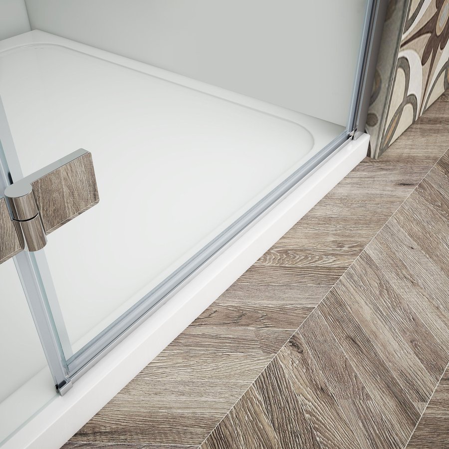 Gelco TRINITY CHROME čtvercový sprchový kout 800x800mm, rohový vstup, matné sklo GT2280-80M-CH