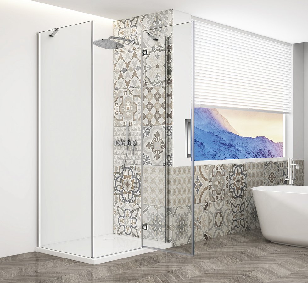 Gelco TRINITY CHROME čtvercový sprchový kout 1000x1000mm, čiré sklo, pravé GT5610-10CR-CH