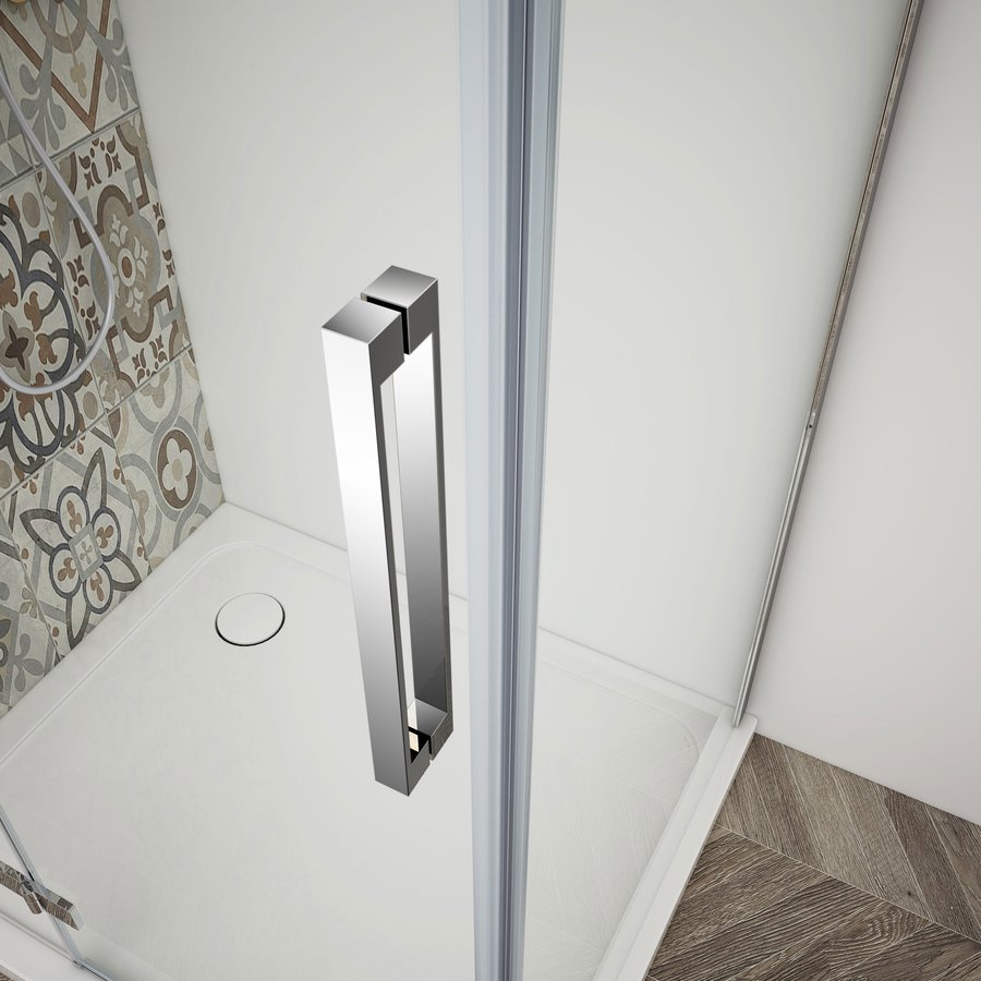 Gelco TRINITY CHROME čtvercový sprchový kout 800x800mm, čiré sklo, levé GT5680-80CL-CH