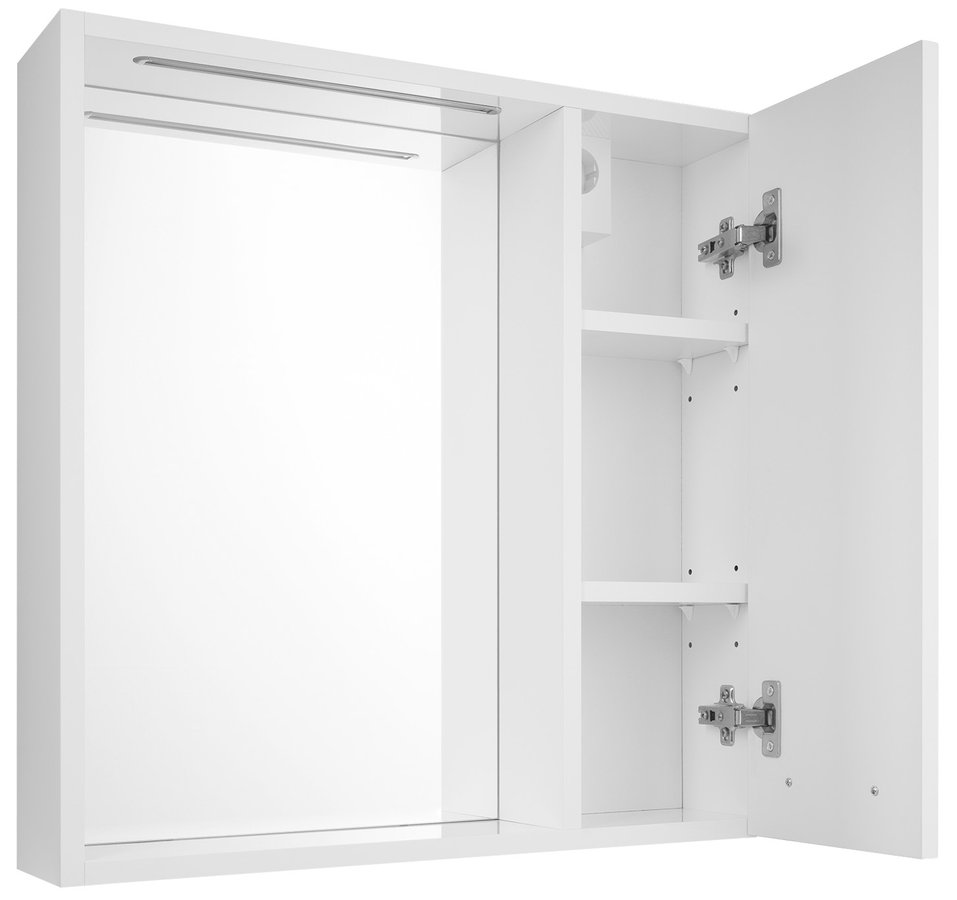 Aqualine ZOJA/KERAMIA FRESH STRIP galerka s LED osvětlením, 60x60x14cm, pravá, bílá 45022S