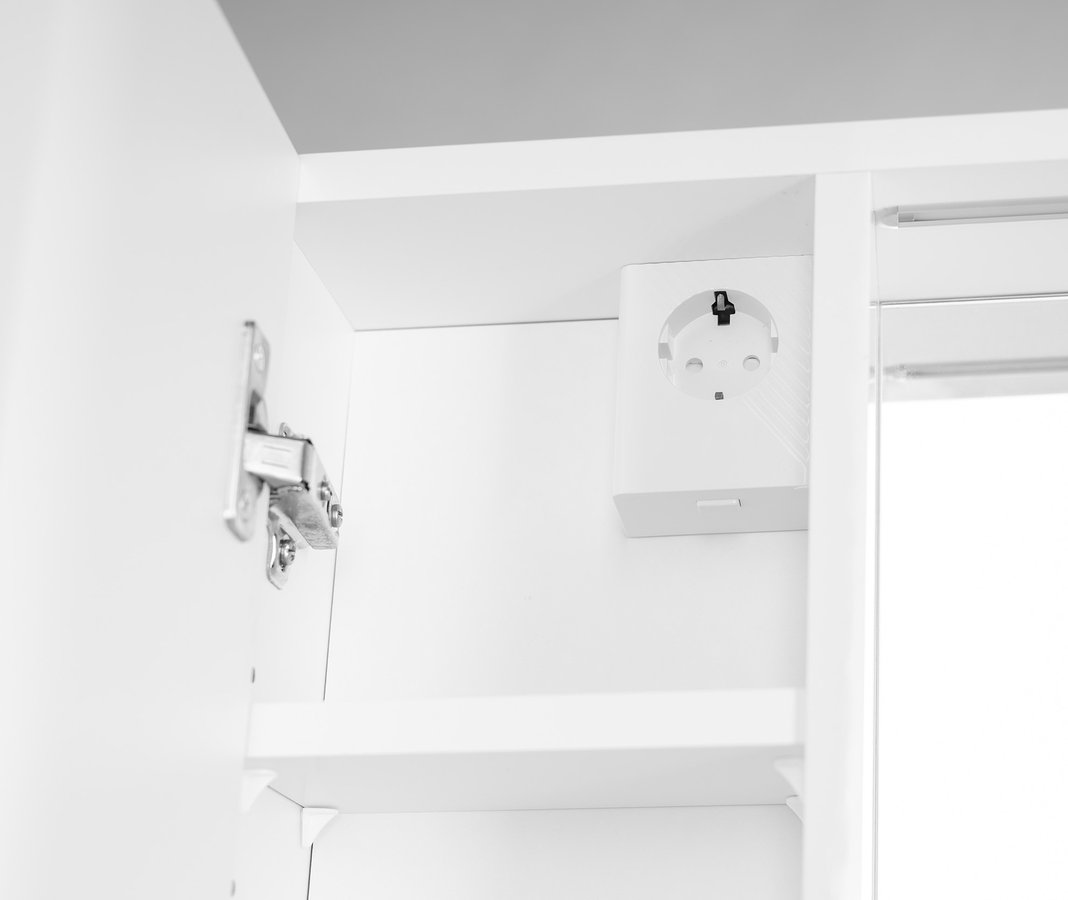 Aqualine ZOJA/KERAMIA FRESH STRIP galerka s LED osvětlením, 60x60x14cm, levá, bílá 45021S