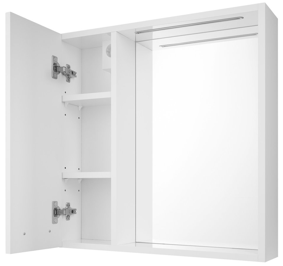 Aqualine ZOJA/KERAMIA FRESH STRIP galerka s LED osvětlením, 60x60x14cm, levá, bílá 45021S