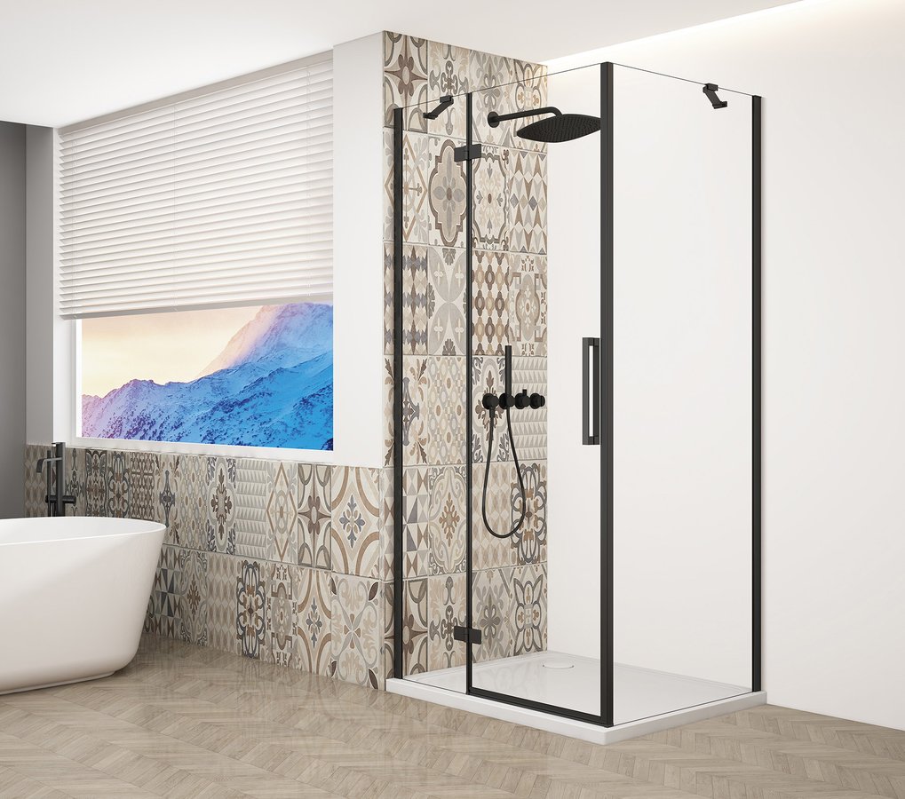TRINITY BLACK obdélníkový sprchový kout 1100x1000mm, čiré sklo, levé GT5610-11CL-B