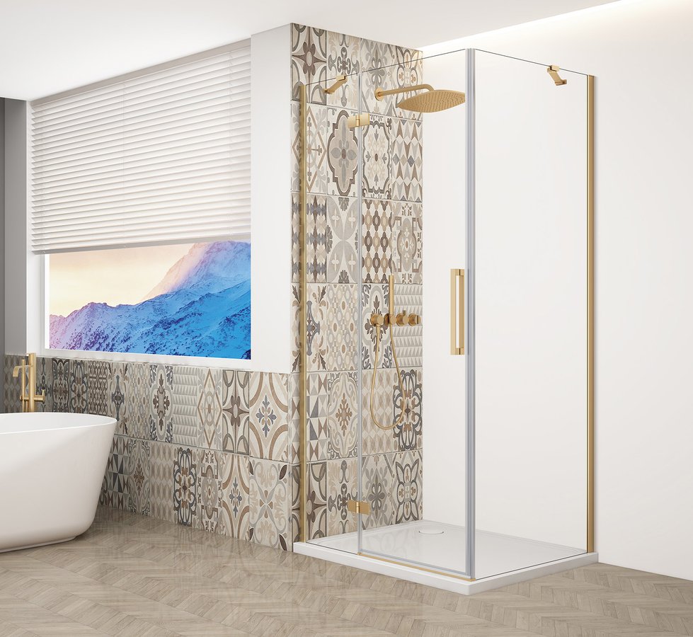 TRINITY GOLD MATT obdélníkový sprchový kout 1100x1000mm, čiré sklo, levé GT5610-11CL-G