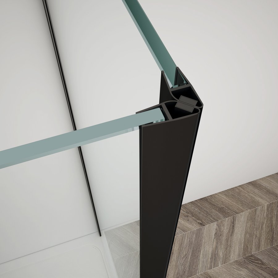 Gelco TRINITY BLACK obdélníkový sprchový kout 1200x1000mm, matné sklo, pravé GT5610-12MR-B