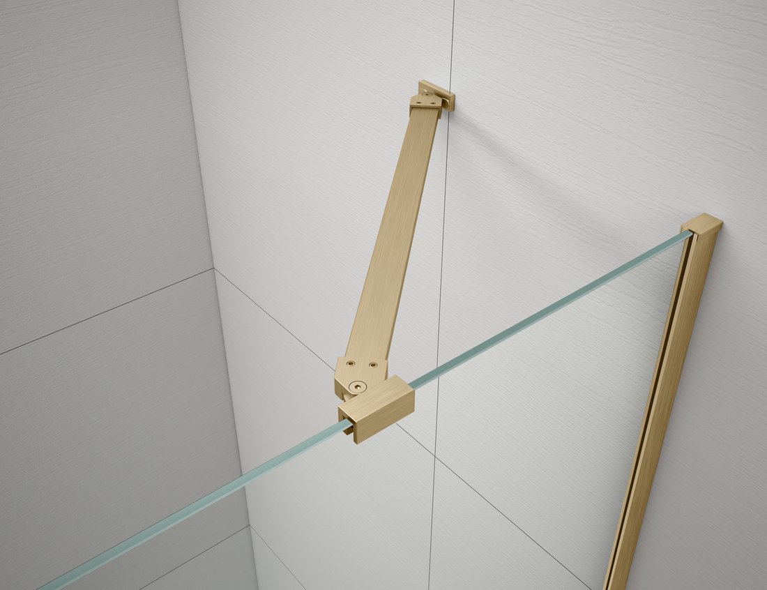 Gelco TRINITY GOLD MATT obdélníkový sprchový kout 1000x800mm, čiré sklo, pravé GT5680-10CR-G