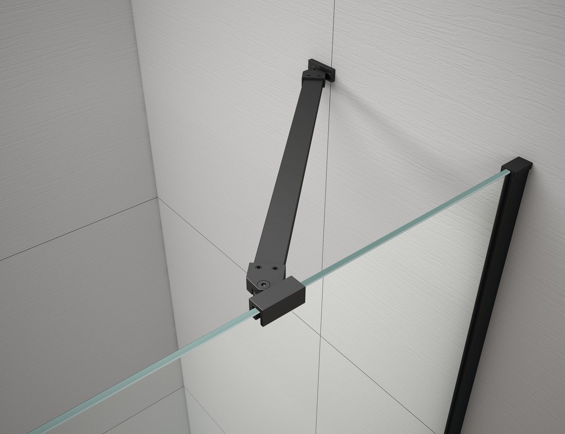 Gelco TRINITY BLACK čtvrtkruhový sprchový kout 900x900mm, čiré sklo, levé GT6590CL-B