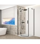 Photo: TRINITY BLACK quadrant shower enclosure 900x900mm, clear glass, left