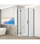 Photo: TRINITY BLACK quadrant shower enclosure 900x900mm, matt glass, left