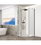 Photo: TRINITY BLACK quadrant shower enclosure 900x900mm, matt glass, left