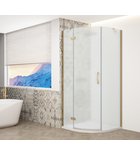 Photo: TRINITY GOLD MATT quadrant shower enclosure 900x900mm, matt glass, left