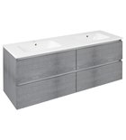 Photo: EZARA Double Vanity Unit 140x55x46cm, silver oak