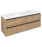 Photo: EZARA Double Vanity Unit 140x55x46cm, oak alabama