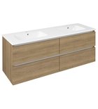 Photo: EZARA Double Vanity Unit 140x55x46cm, oak cuneo