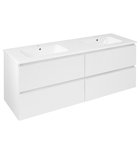 Photo: EZARA Double Vanity Unit 140x55x46cm, glossy white