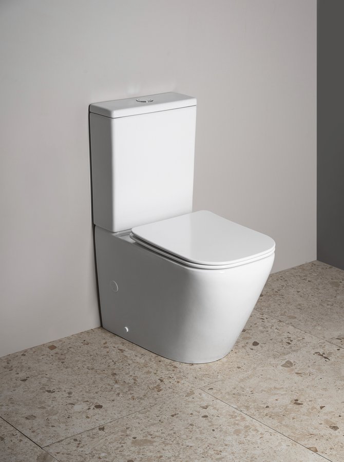 Sapho IMALA WC kombi, Vortex Rimless, spodní/zadní odpad, bílá PC107V