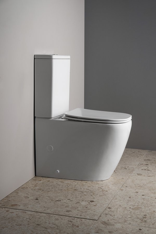 Sapho IMALA WC kombi, Vortex Rimless, spodní/zadní odpad, bílá PC107V