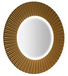 Photo: PRIDE STRIP kulaté zrcadlo s&nbsp;LED osvětlením v&nbsp;rámu ø 90cm, bronz