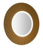 Photo: PRIDE STRIP kulaté zrcadlo s&nbsp;LED osvětlením v&nbsp;rámu ø 75cm, bronz