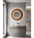 Photo: PRIDE STRIP Spiegel mit LED-Beleuchtung im Rahmen, Rund, Durch. 75cm, Bronze