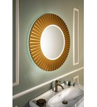 Photo: PRIDE round mirror with LED lighting in frame dia. 75cm, bronze