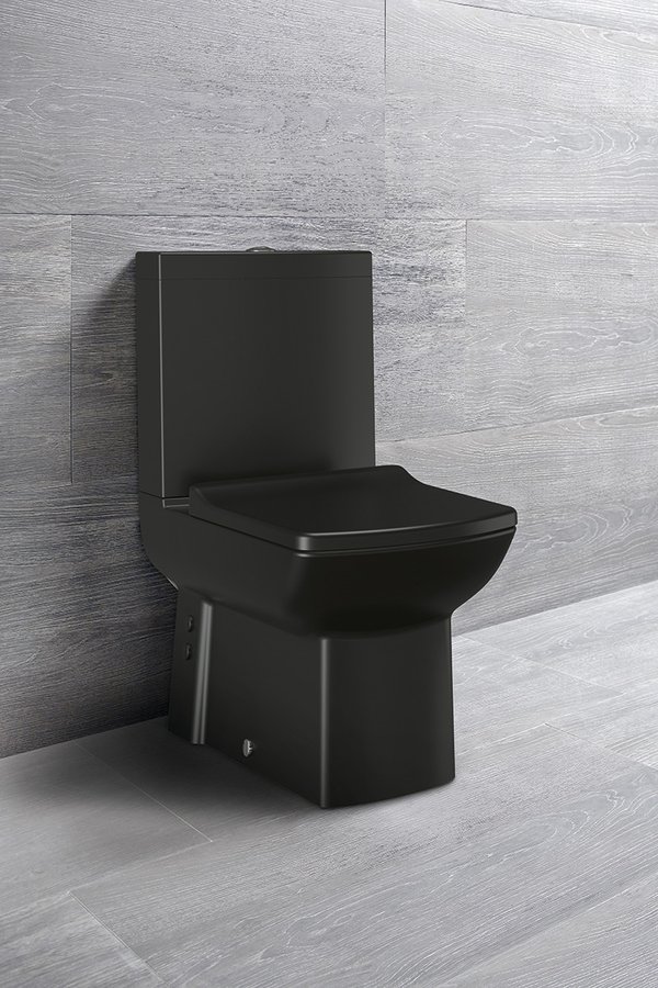 CREAVIT LARA WC kombi, spodní/zadní odpad, černá mat LR360-01
