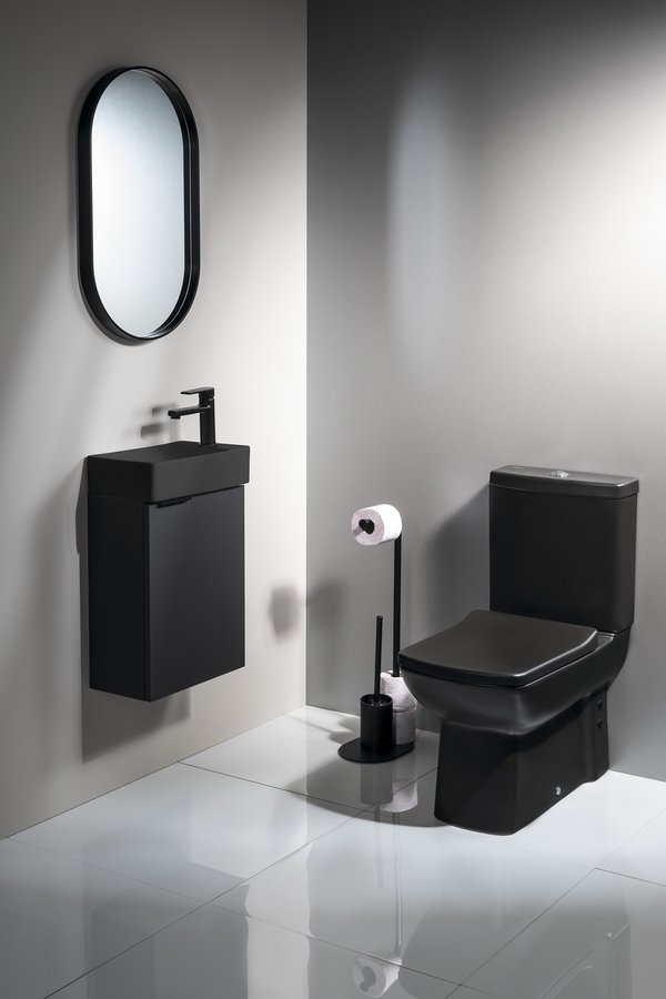 CREAVIT LARA WC kombi, spodní/zadní odpad, černá mat LR360-01