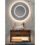 Photo: PRIDE STRIP okrągłe lustro z&nbsp;oświetleniem LED w ramie średnica 75cm, srebro