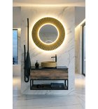 Photo: PRIDE STRIP okrągłe lustro z&nbsp;oświetleniem LED w ramie średnica 75cm, złoto
