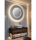 Photo: PRIDE STRIP okrągłe lustro z&nbsp;oświetleniem LED w ramie średnica 90cm, srebro