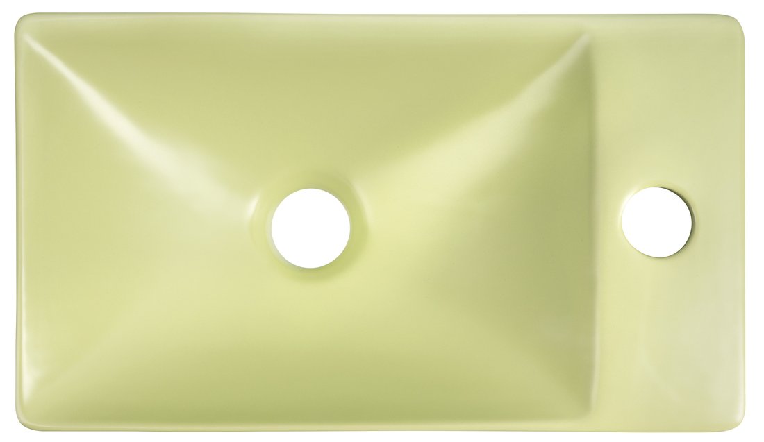 Sapho MARGITHA keramické umývátko 38x22cm, otvor pro baterii vpravo, pistáciová MGT38223