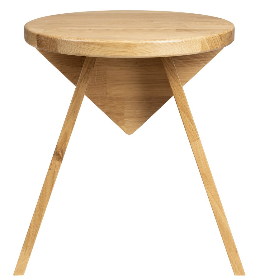 Sapho ASTYLE kulatá stolička ø 36x41cm, masiv přírodní dub AS420