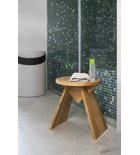 Photo: ASTYLE round stool ø 36x41cm, solid natural oak