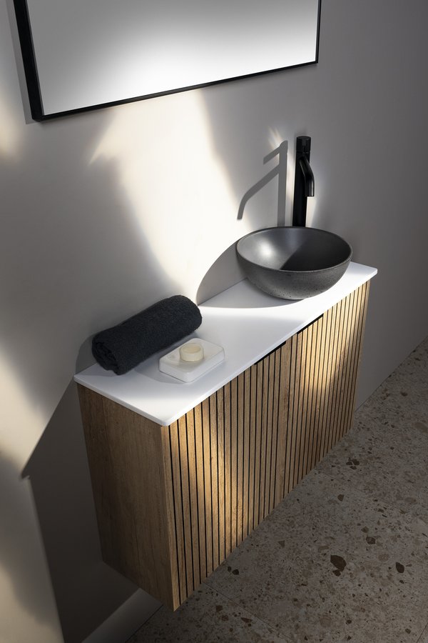 Sapho LATUS X deska Rockstone 80x23,5cm, bílá mat LT110-0101
