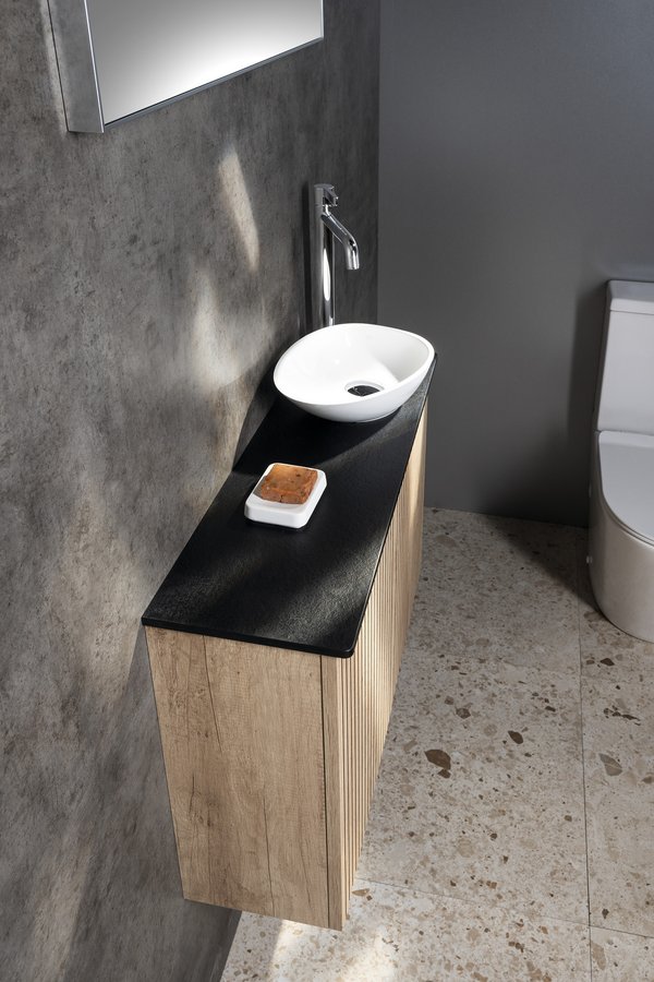 Sapho PREMIO deska kompozit 80x23,5cm, černá mat PRE010-3535