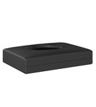 Photo: COLORED Hygienebeutel-Behälter, 13,5x9,5x3,2cm, ABS, Soft Touch, Schwarz matt