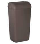 Photo: COLORED wall-hung waste bin with lid 23l, ABS, Soft Touch, brown