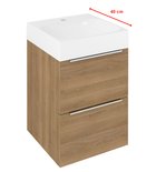 Photo: EMONA washbasin cabinet 39,4x55x39cm, oak cuneo