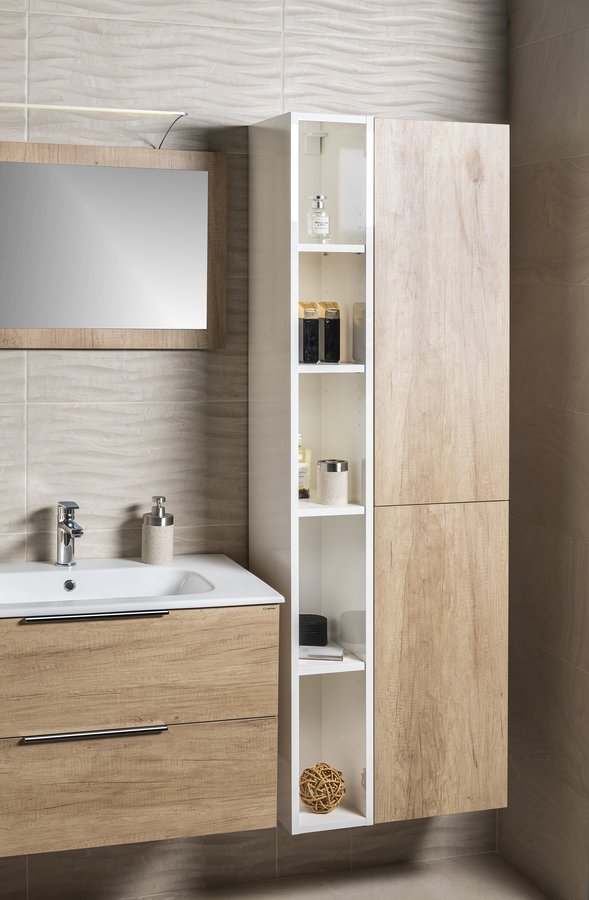 Sapho ESPACE skříňka 35x172x32cm, 2x dvířka, levá/pravá, dub cuneo ESC230-2525