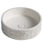 Photo: ISPIR betonové umyvadlo včetně výpusti, 40cm, bílý pískovec